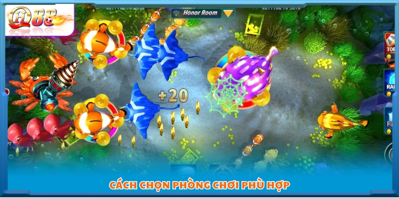 Hướng dẫn chọn phòng bắn cá Mega Fishing QH88